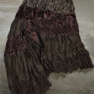 Vintage Allison Taylor Brown Maxi Skirt